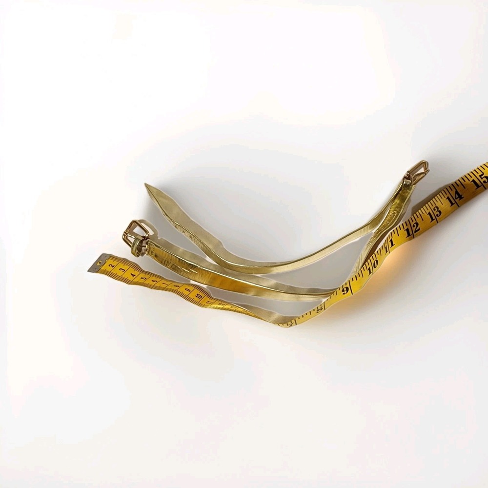 J.CREW, Leather C11179 Size‎ 9 Gold Stiletto Heel, Ankle Strap, Metallic Gold - Picture 8 of 9